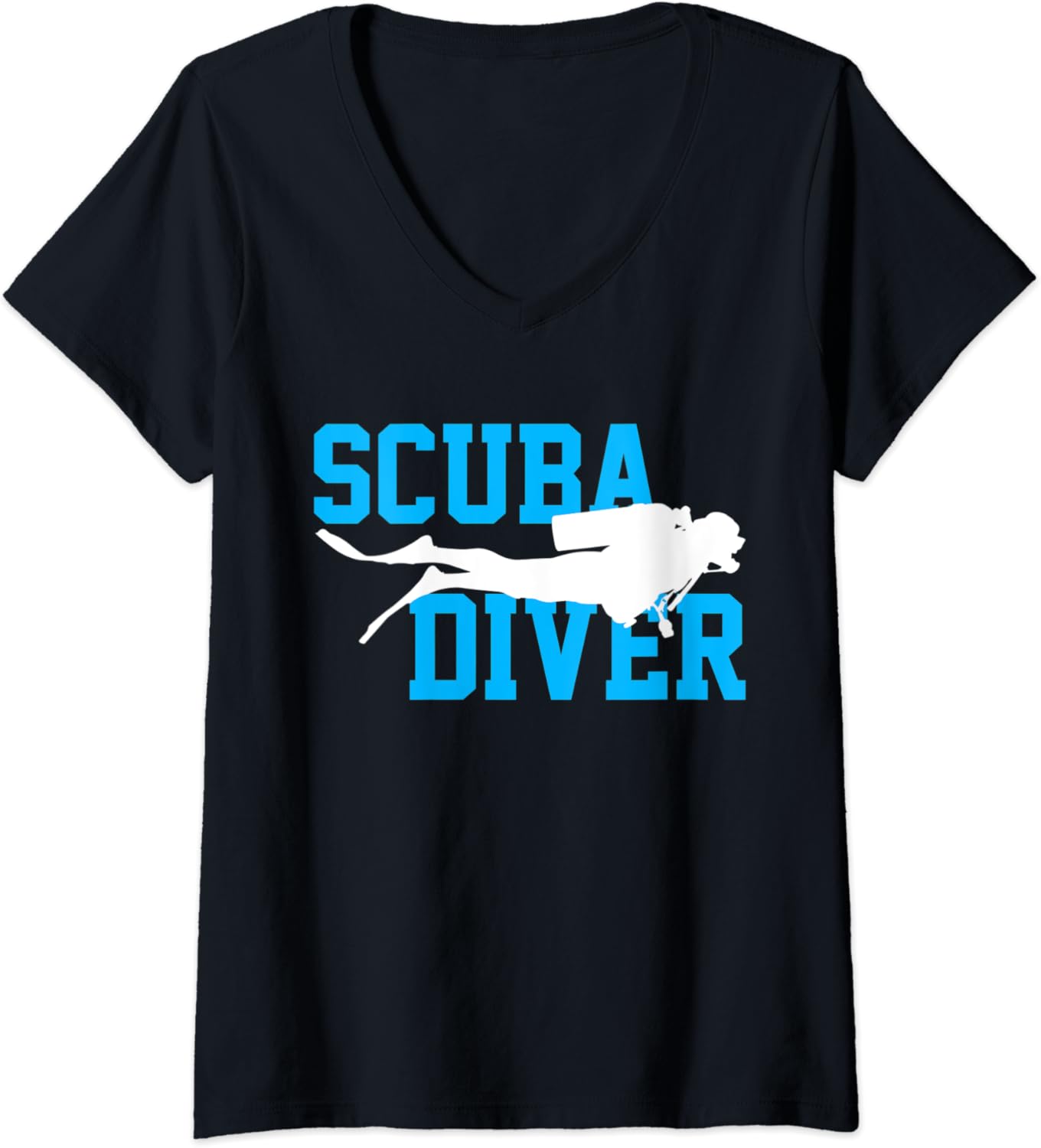 Womens Scuba Diving VNeck TShirt Clothing